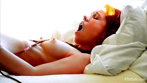 Dolly Little, small tits, redhead, toy