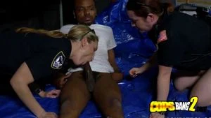 Bisexual cops having rough sex with suspect