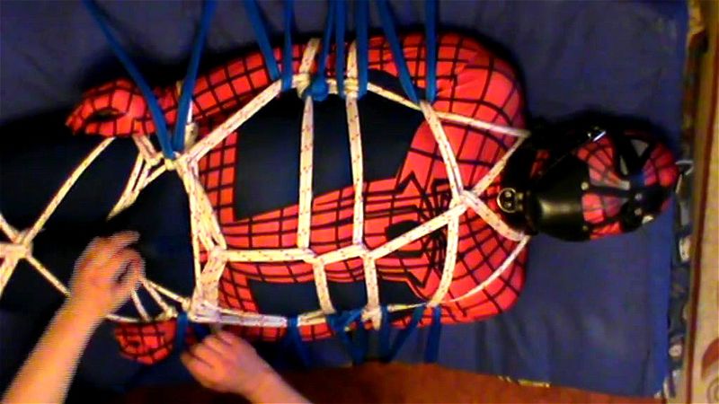 Spiderman Hogtied