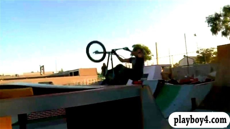 Hot badass babes snowboarding and riding BMX while naked Hot badass babes snowboarding and riding BMX while naked