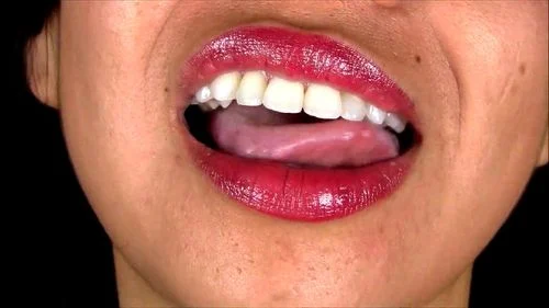 kimmy lee, solo, mouth fetish, tongue fetish