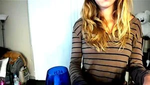 Camgirl on webcam