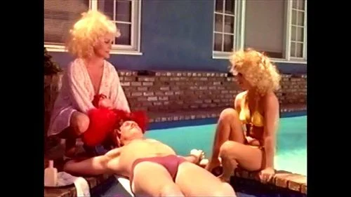 Helga Sven, vintage, poolside, big tits