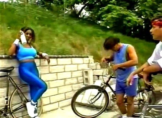 Lady P on her bike Lady P on her bike