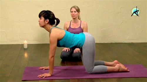 yoga, asian, interracial, joi
