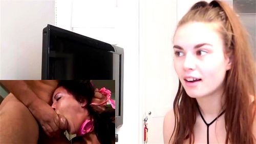 Slut while watching hard porn scene
