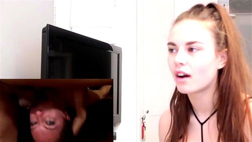 Slut while watching hard porn scene