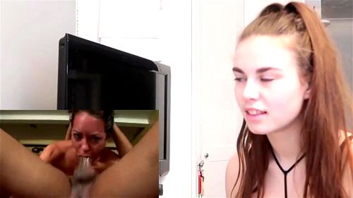 Slut while watching hard porn scene
