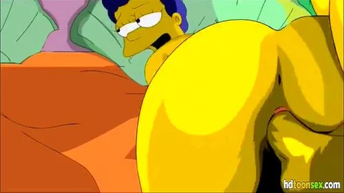 Horny Marge Simpson getting banged just how she likes it