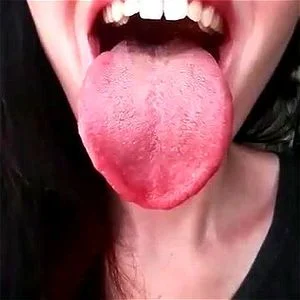 Hot Long Tongue Fetish Slow Motion Tease Cum Target