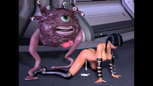 monster 3d, babe, big tits, cartoon