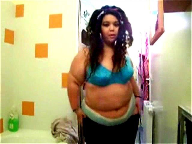 Hot BBW Stripping in Bathroom Hot BBW Stripping in Bathroom