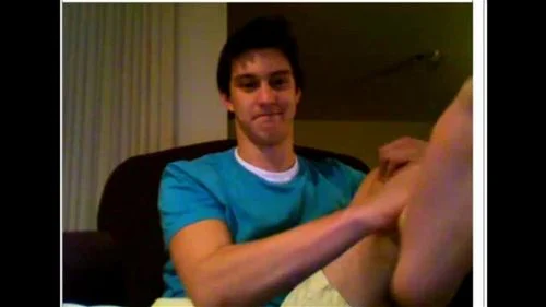 guys feet on webcam