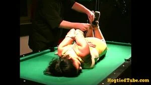 jj plush bound on the pool table