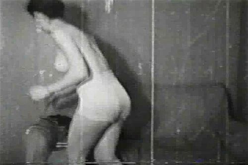 bushy pussy, vintage, brunette, dancing and stripping