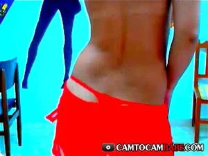 Busty Latina amateur webcam stripped
