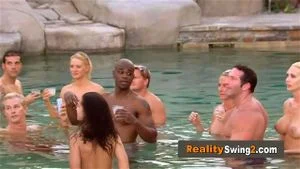 Interracial swinger orgy happening right now between horny couples