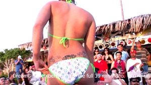 !?  Bikini Contest Turns Raunchy When Girls Start Showing Pussy  !? thumbnail