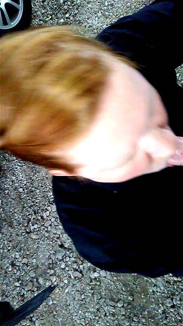 redhead quick blowjob