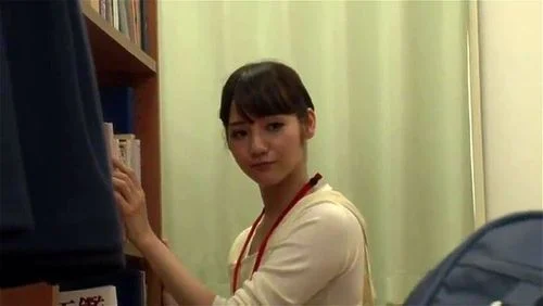 Library girl staff is hunting lesbian