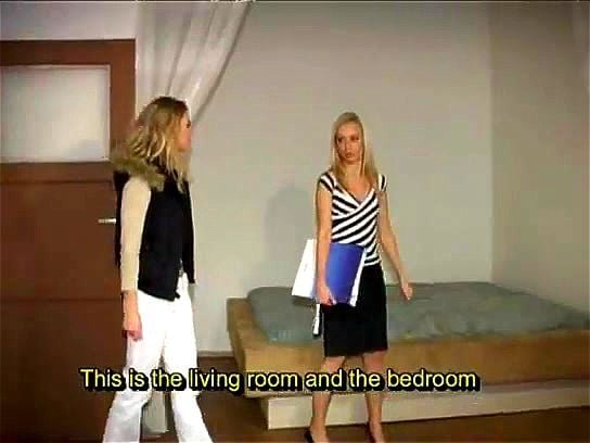 Beautiful Blonde Lesbian Pressures Realtor into Sex