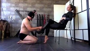 Feet gag deep into the throat