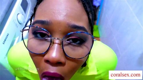Fucking a gorgeous ebony latina in the bathroom