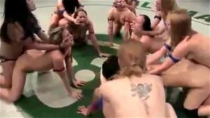 Lesbian wrestling team fucked