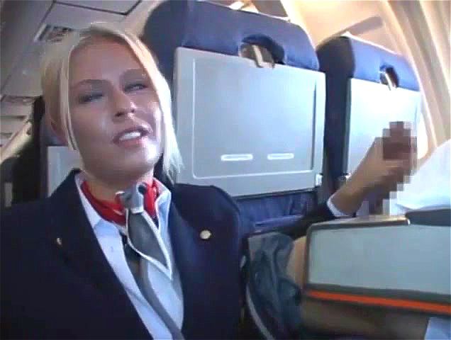 blonde air hostess