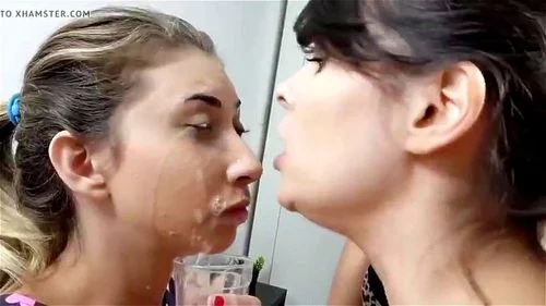 lesbian spit, spit humiliation, spit in face, fetish