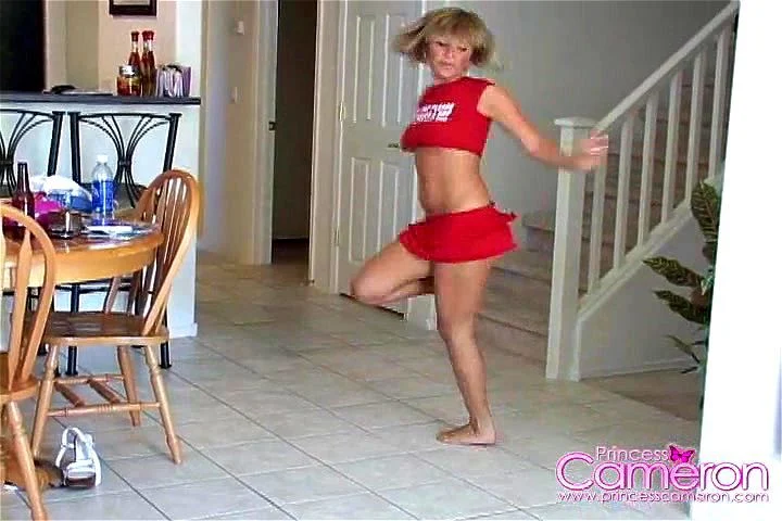 PC dance in a red skirt