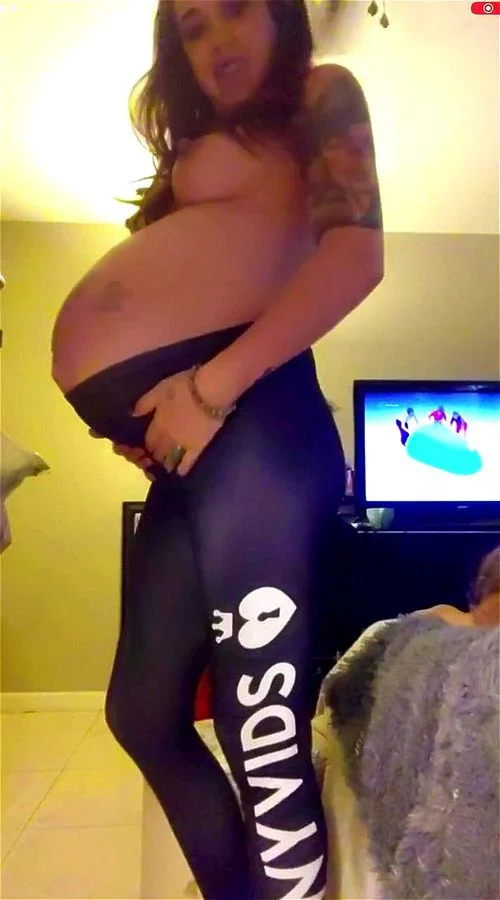 solo, pregnant, fetish, try on