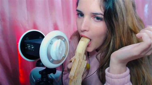 Eating A Banana ASMR yummy tingles: Stripchat Porn