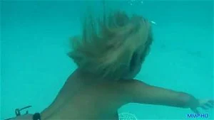 blonde get hypnotized at pool