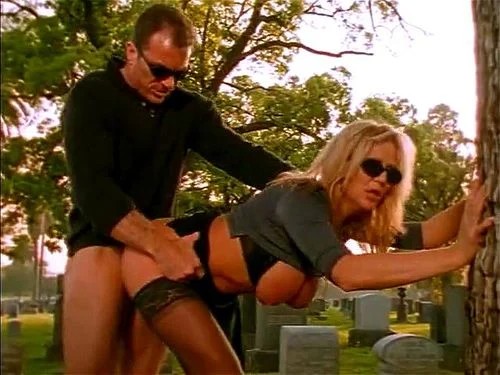 cementery, stockings, anal, blonde