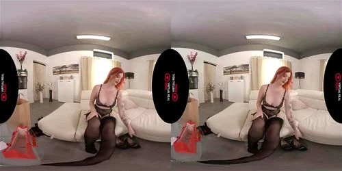 virtual reality, vr, redhead, pov