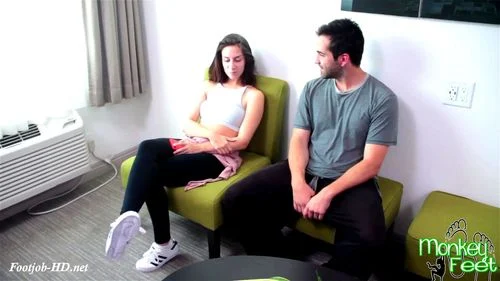 WAITING ROOM FOOTJOB - Footjob, Cheeks Clapping, Feet Porn