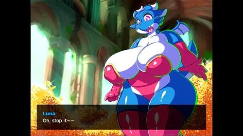dragon, big ass, big tits, 2d animation