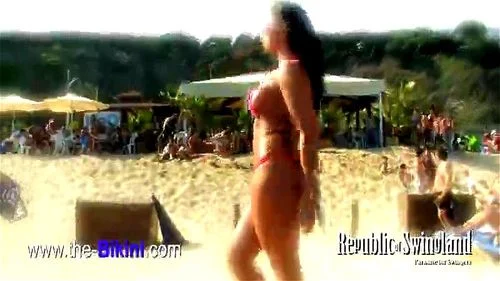 bikini, public, vintage, beach