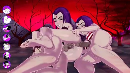 threesome, dp, futanari, 3d animated