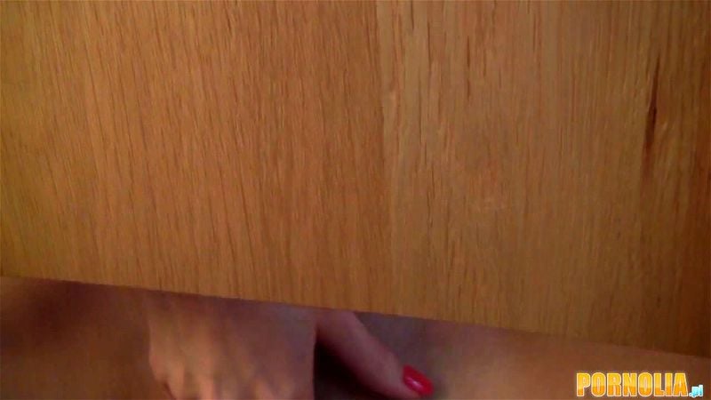 Polish girl Kasia solo kitchen masturbation