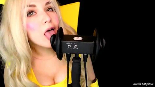 ASMR Trigger Ear Licking Mouth Sounds - KittyKlaw