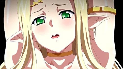 blonde, elf, kuroinu, hentai anime