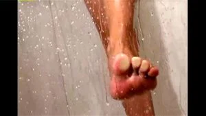 heels in the shower