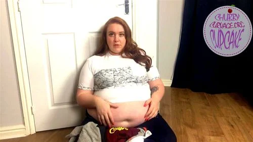 huge belly, tight clothes, bbw, feedee