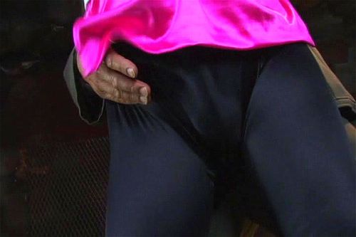 Transexual superheroine dominated