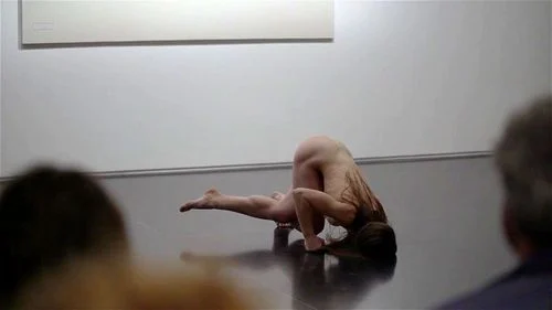 Nude improv dance for an audience