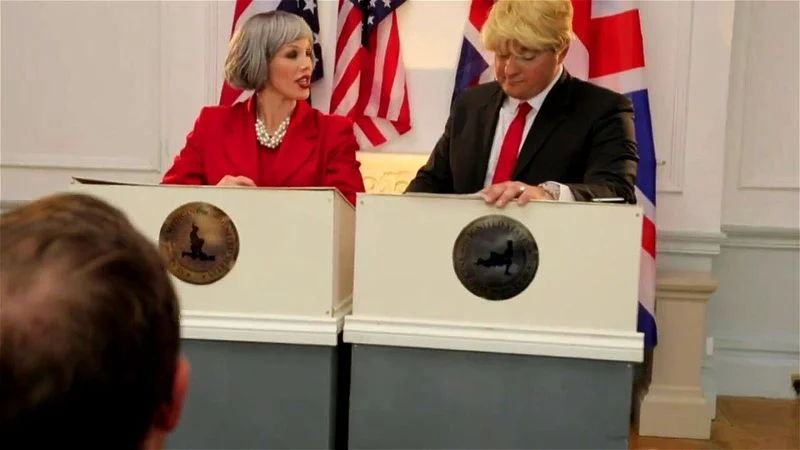 trump and may hard brexxxit