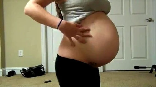 big tits, pregnant, massage, belly
