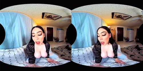 virtual reality, pov, big tits, public